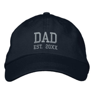 Gorra Bordada Papá Est. Plantilla de texto azul claro