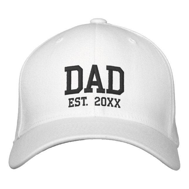 Gorra Bordada Papá estableció un atlético blanco personalizado n (Anverso)