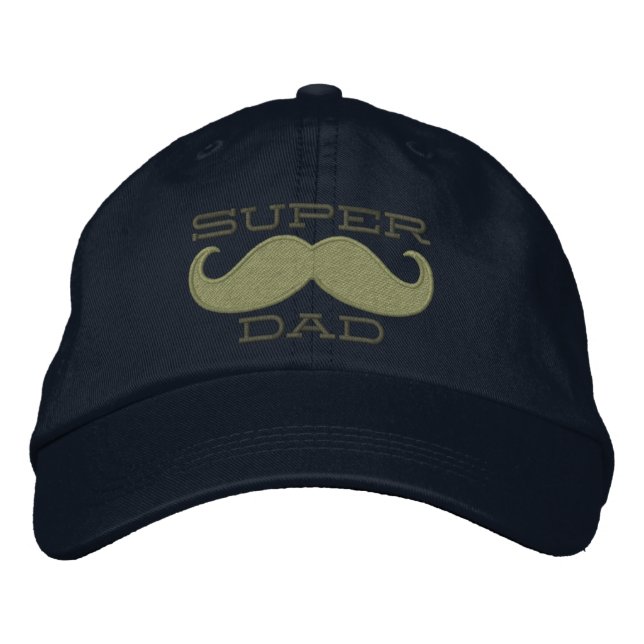 Gorra Bordada PAPÁ ESTUPENDO del bigote de Superdad (Anverso)