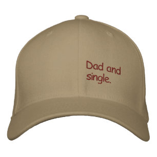 Gorra Bordada Papá y soltero. Bordado rojo para hombres