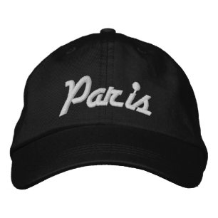 Gorra Bordada París Blanco y negro