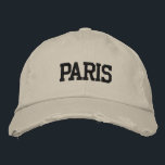 Gorra Bordada PARIS Estilo Vintage del bordado negro<br><div class="desc">PARIS gorra de algodón beige afligido de estilo vintage con bordado negro. Hace un regalo maravilloso para cualquiera que ame París Francia! Si prefiere tener su texto personal, simplemente seleccione el botón "Personalizar esta plantilla" para introducir su elección de texto personalizado. El bordado también es personalizable a otras opciones de...</div>