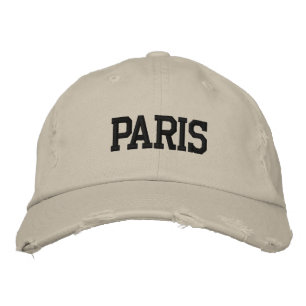 Gorra Bordada PARIS Estilo Vintage del bordado negro