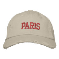 PARIS Estilo Vintage del bordado rojo