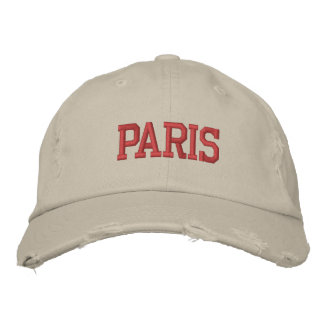 Gorra Bordada PARIS Estilo Vintage del bordado rojo