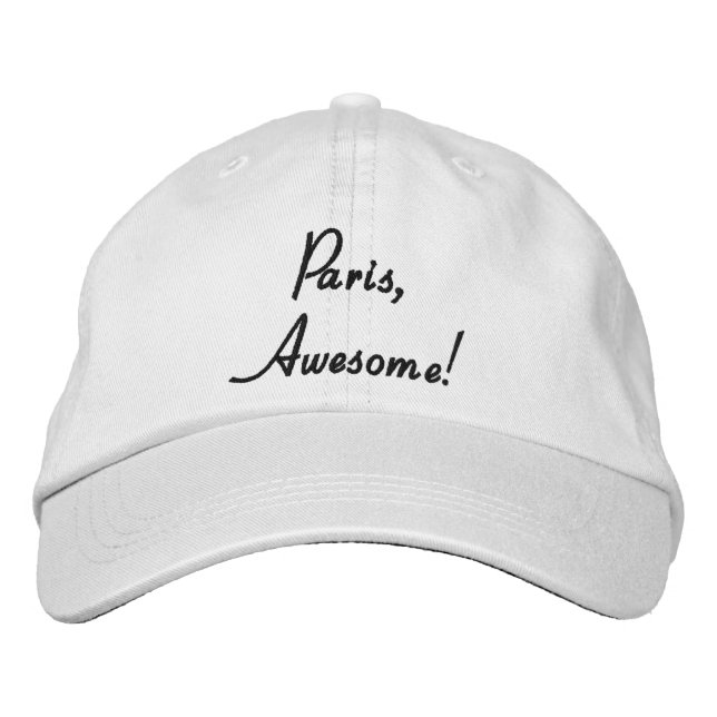 Gorra Bordada ¡París, impresionante! Casquillo ajustable de la (Anverso)