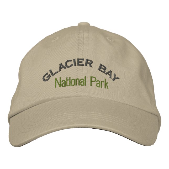 Gorra Bordada Parque nacional de la Bahía del Glaciar (Anverso)