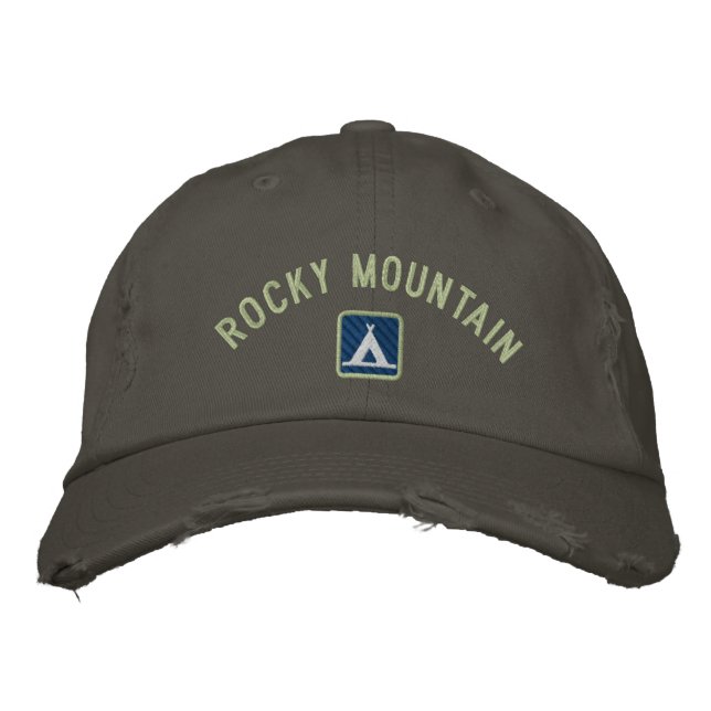 Gorra Bordada Parque nacional de las Montañas Rocosas (Anverso)