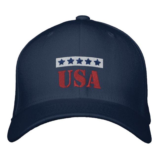 Gorra Bordada Patriótico de Estados Unidos (Anverso)