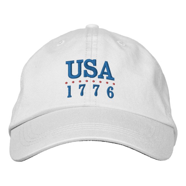 Gorra Bordada Patriótico de USA 1776 (Anverso)