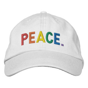 Gorra Bordada Paz colores arcoiris tipografía orgullo lgbtq