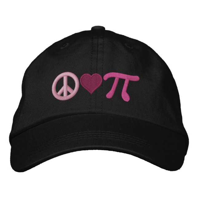 Gorra Bordada Peace Love Pi (Anverso)