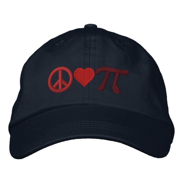 Gorra Bordada Peace Love Pi (Anverso)