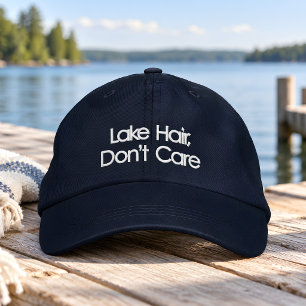 Gorra Bordada Pelo de lago no importa divertido verano estética
