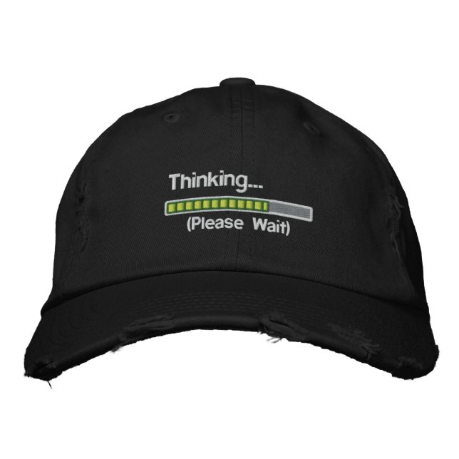 Gorra Bordada Pensando... Espere (Anverso)