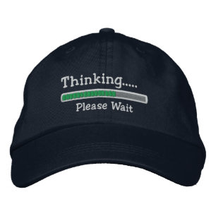 Gorra Bordada Pensando, por favor, espere
