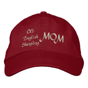 Gorra Bordada Perro de oveja inglés antiguo, MOM