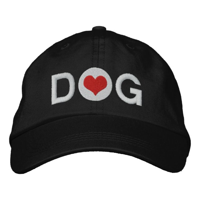 Gorra Bordada Perro del corazón del amor (Anverso)