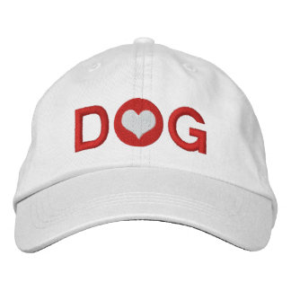 Gorra Bordada Perro del corazón del amor
