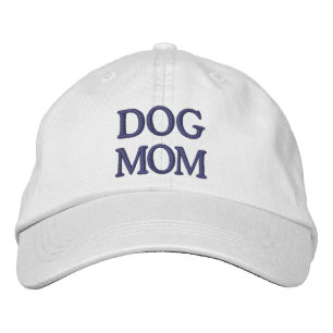 Gorra Bordada Perro Mamá tipografía azul marina elegante persona