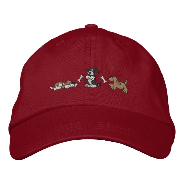 Gorra Bordada Perros y huesos (Anverso)