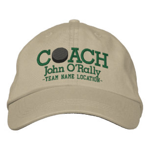 Gorra Bordada Personalice al entrenador de hockey que ponga su n