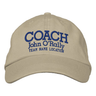 Gorra Bordada Personaliza el entrenador, tapa tu nombre de juego