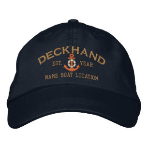Gorra Bordada Personaliza el nombre del año Ancla de salvavidas 