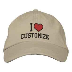Gorra Bordada Personalizable I Corazón