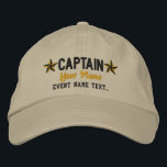 Gorra Bordada Personalizable Su Nombre Capitán Estrellas Bordado<br><div class="desc">Aquí hay una selección de diseños de capitán de personalizado disponibles en finos gorros de béisbol casuales bordados para todos. Utilice el vínculo "Preguntar a este diseñador" para contactarnos con sus solicitudes de diseño especiales o para obtener ayuda con alguna de sus necesidades de personalización.</div>