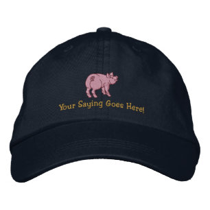 Gorra Bordada Personalización de un Cerdito personalizado con el