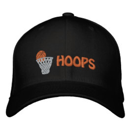 Gorra Bordada PERSONALIZADO de baloncesto de HOOPS