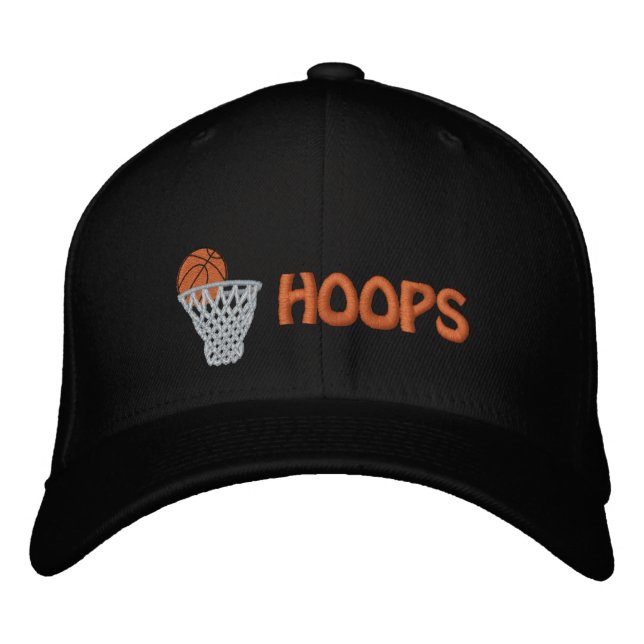 Gorra Bordada PERSONALIZADO de baloncesto de HOOPS (Anverso)