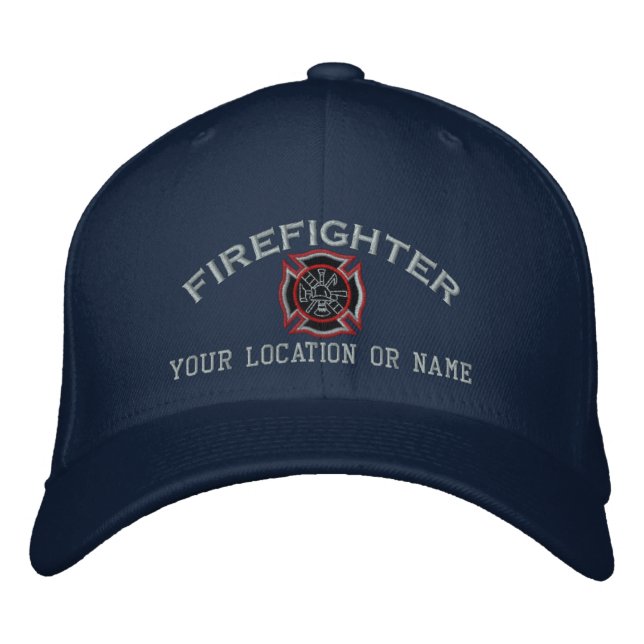 Gorra Bordada Personalizado de bomberos personalizado (Anverso)