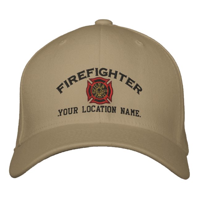 Gorra Bordada Personalizado de bomberos personalizado (Anverso)