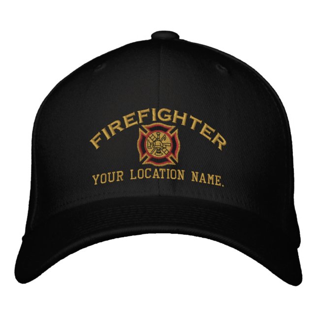 Gorra Bordada Personalizado de bomberos personalizado (Anverso)