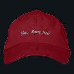 Gorra Bordada Personalizado de color rojo Su nombre Aquí texto<br><div class="desc">Guión Ole Tipo de letra Nombre Aquí texto Borrado Gorra Deportes Gorras o gorras Es fresco y nuevo look Gorra Color rojo Cap</div>