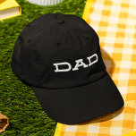 Gorra Bordada Personalizado de tipografía moderna de Guay simple<br><div class="desc">Dad Simple Guay Modern Typography Personalizado Embroidered Baseball Cap presenta el sencillo y moderno texto bordado "Dad". Perfecto como regalo para papá por el Día del Padre,  Navidades,  cumpleaños y más. Creado por Evco Studio www.zazzle.com/store/evcostudio</div>