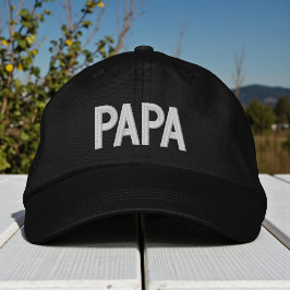 Gorra Bordada Personalizado de tipografía moderna y simple de Pa