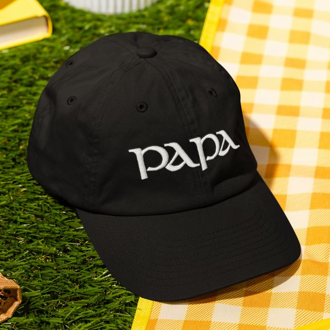Gorra Bordada Personalizado de tipografía moderna y simple de Pa (Subido por el creador)