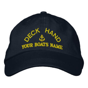 Gorra Bordada Personalizado de tripulación de yate de mano de de