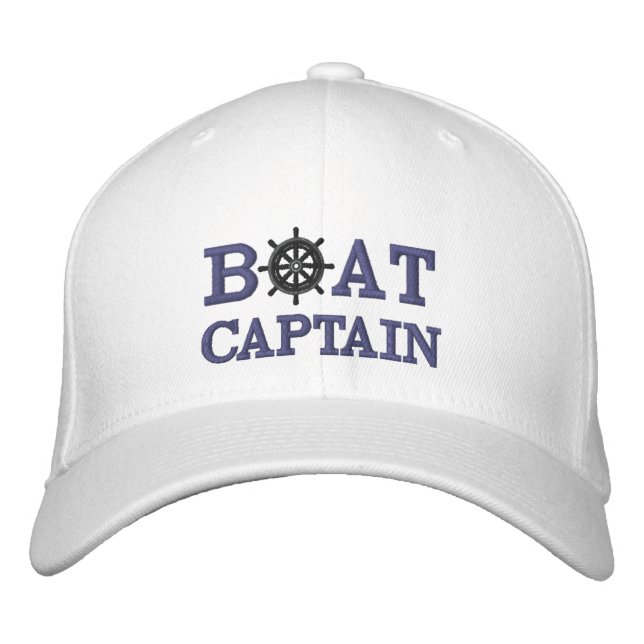 Gorra Bordada Personalizado del Capitán del Barco Náutico (Anverso)