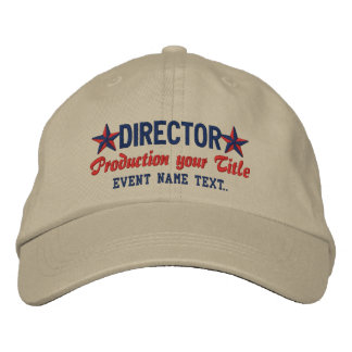 Gorra Bordada Personalizado el bordado de su DIRECTOR de texto