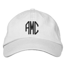 Gorra Bordada Personalizado monogramado blanco negro elegante