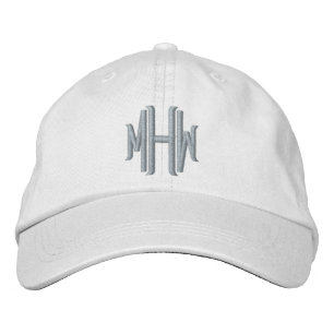 Gorra Bordada Personalizado monogramado rosa blanco elegante