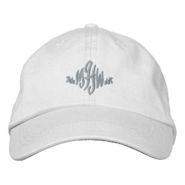 Gorra Bordada Personalizado monogramado rosa blanco elegante