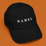 Gorra Bordada Personalizado negro simple Añadir su nombre elegan<br><div class="desc">Simple Personalizado Negro Añade tu nombre de diseño elegante para cualquiera.</div>