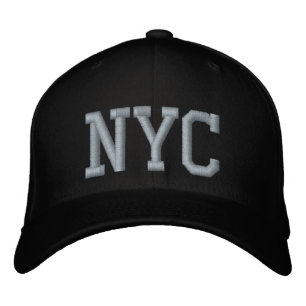 Gorra Bordada Personalizado NYC Negro Y Rosa