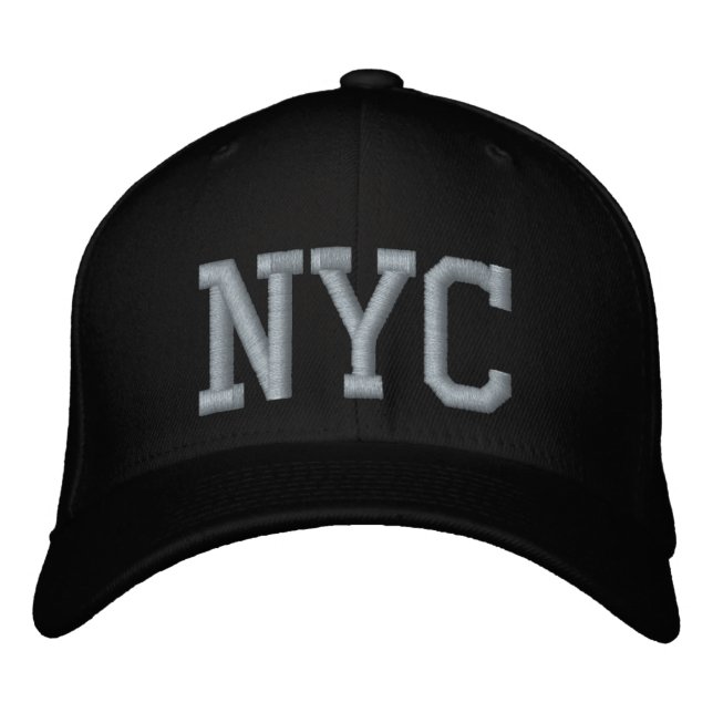 Gorra Bordada Personalizado NYC Negro Y Rosa (Anverso)