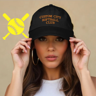 Gorra Bordada Personalizado Softball Club Team Player regalo con